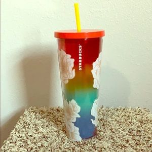 Starbucks 2019 floral rainbow tumbler